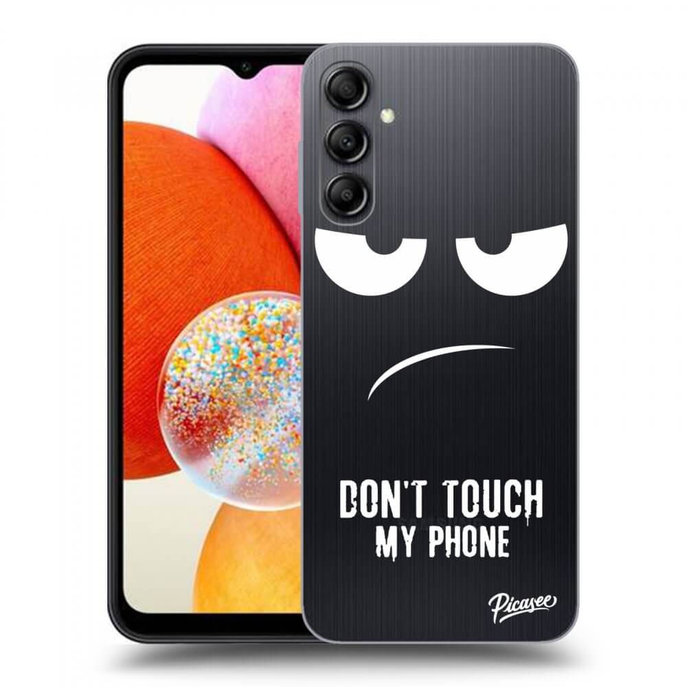 Picasee Samsung Galaxy A14 4G A145R Hülle - Transparentes Silikon - Don't Touch My Phone
