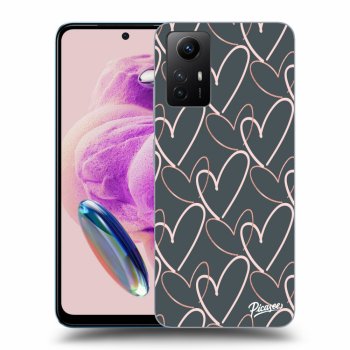Picasee Xiaomi Redmi Note 12S Hülle - Schwarzes Silikon - Lots of love