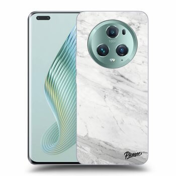 Picasee Honor Magic5 Pro Hülle - Transparentes Silikon - White marble