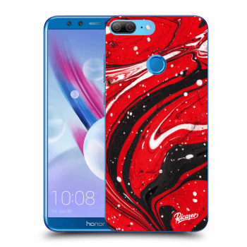 Picasee Honor 9 Lite Hülle - Transparentes Silikon - Red black