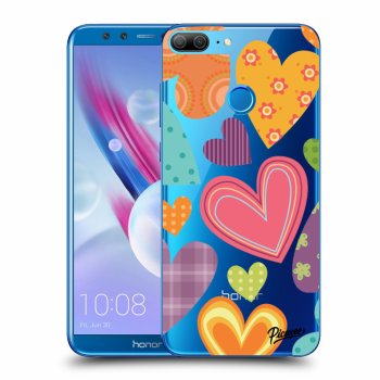 Picasee Honor 9 Lite Hülle - Transparentes Silikon - Colored heart