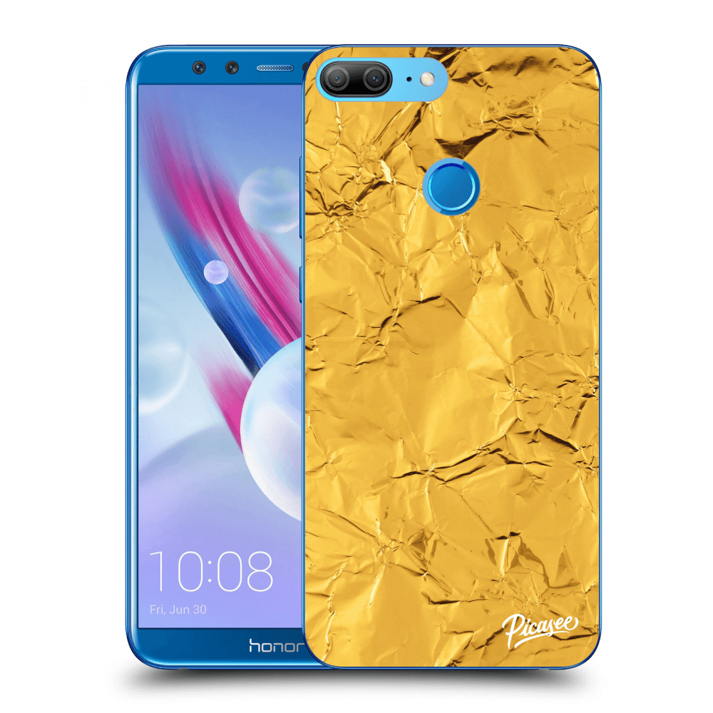 Picasee Honor 9 Lite Hülle - Transparentes Silikon - Gold