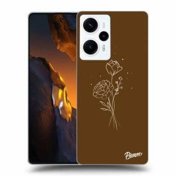 Hülle für Xiaomi Poco F5 - Brown flowers