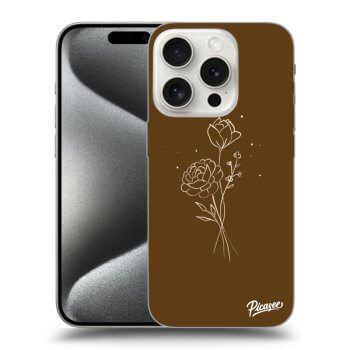 Hülle für Apple iPhone 15 Pro - Brown flowers
