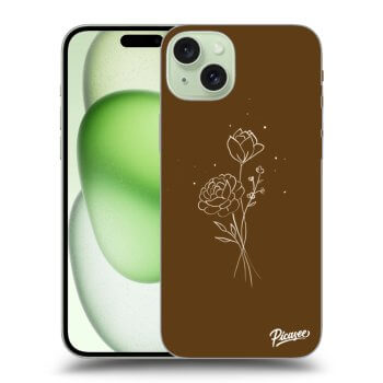 Hülle für Apple iPhone 15 Plus - Brown flowers