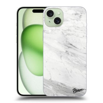 Hülle für Apple iPhone 15 Plus - White marble
