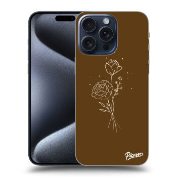 Hülle für Apple iPhone 15 Pro Max - Brown flowers