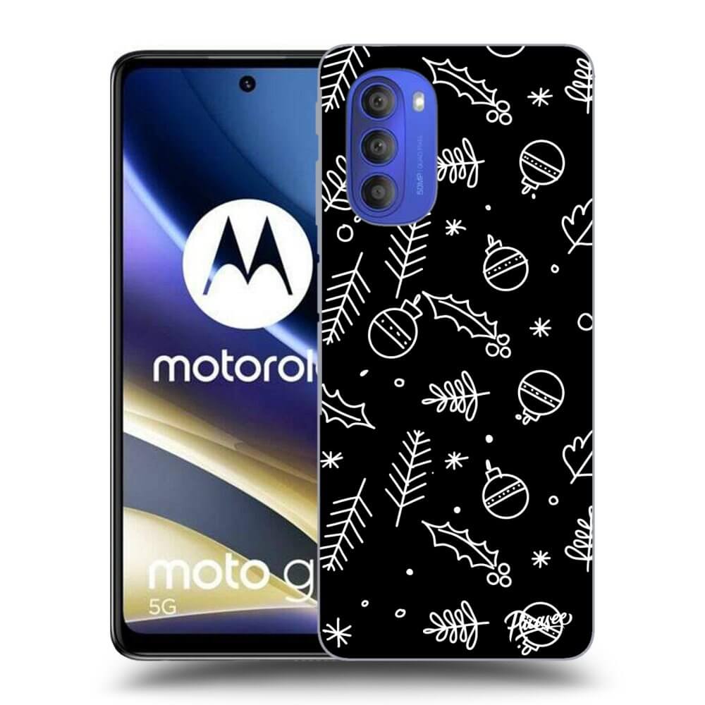Picasee Motorola Moto G51 Hülle - Schwarzes Silikon - Mistletoe