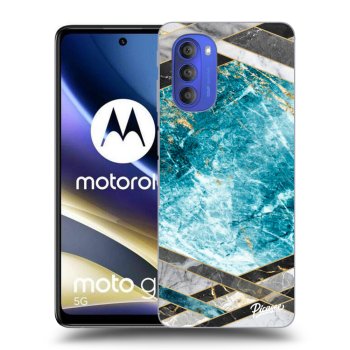 Hülle für Motorola Moto G51 - Blue geometry