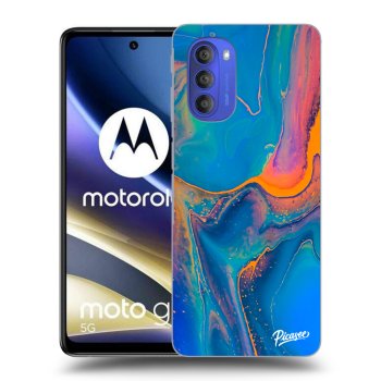Picasee Motorola Moto G51 Hülle - Schwarzes Silikon - Rainbow