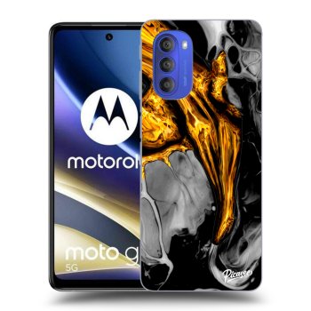 Picasee Motorola Moto G51 Hülle - Schwarzes Silikon - Black Gold