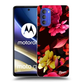Picasee Motorola Moto G51 Hülle - Schwarzes Silikon - Dark Peonny