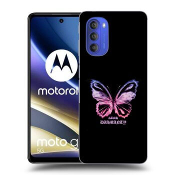 Picasee Motorola Moto G51 Hülle - Schwarzes Silikon - Diamanty Purple