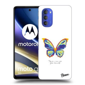 Picasee Motorola Moto G51 Hülle - Schwarzes Silikon - Diamanty White