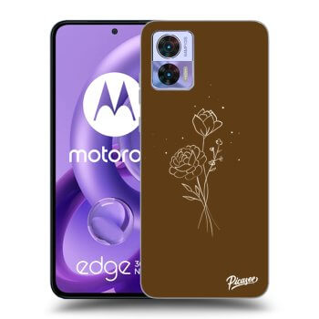Hülle für Motorola Edge 30 Neo - Brown flowers
