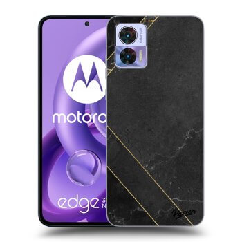 Picasee Motorola Edge 30 Neo Hülle - Schwarzes Silikon - Black tile
