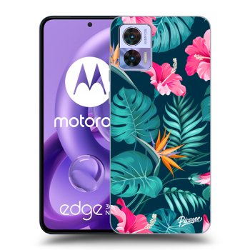 Hülle für Motorola Edge 30 Neo - Pink Monstera