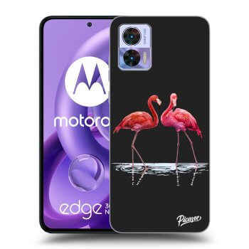 Hülle für Motorola Edge 30 Neo - Flamingos zu zweit