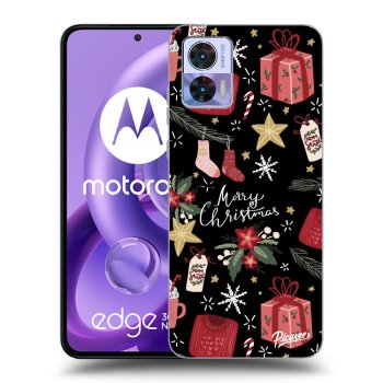 Picasee Motorola Edge 30 Neo Hülle - Schwarzes Silikon - Christmas