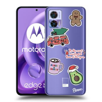 Hülle für Motorola Edge 30 Neo - Christmas Stickers