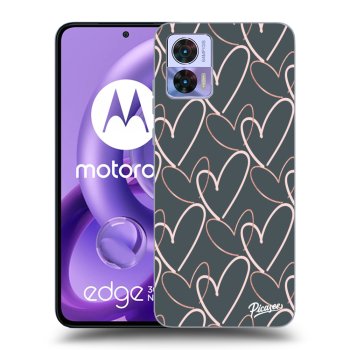 Picasee Motorola Edge 30 Neo Hülle - Schwarzes Silikon - Lots of love