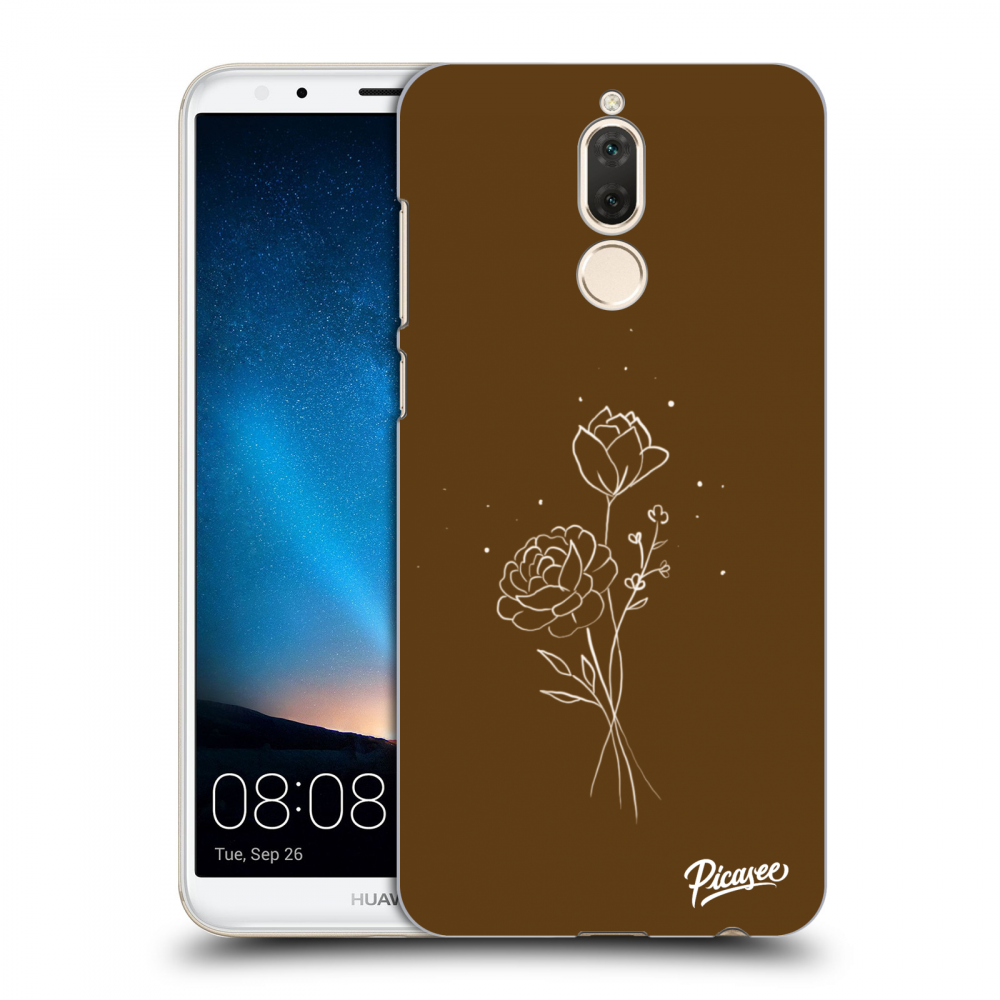 Picasee Huawei Mate 10 Lite Hülle - Milchiges Silikon - Brown flowers