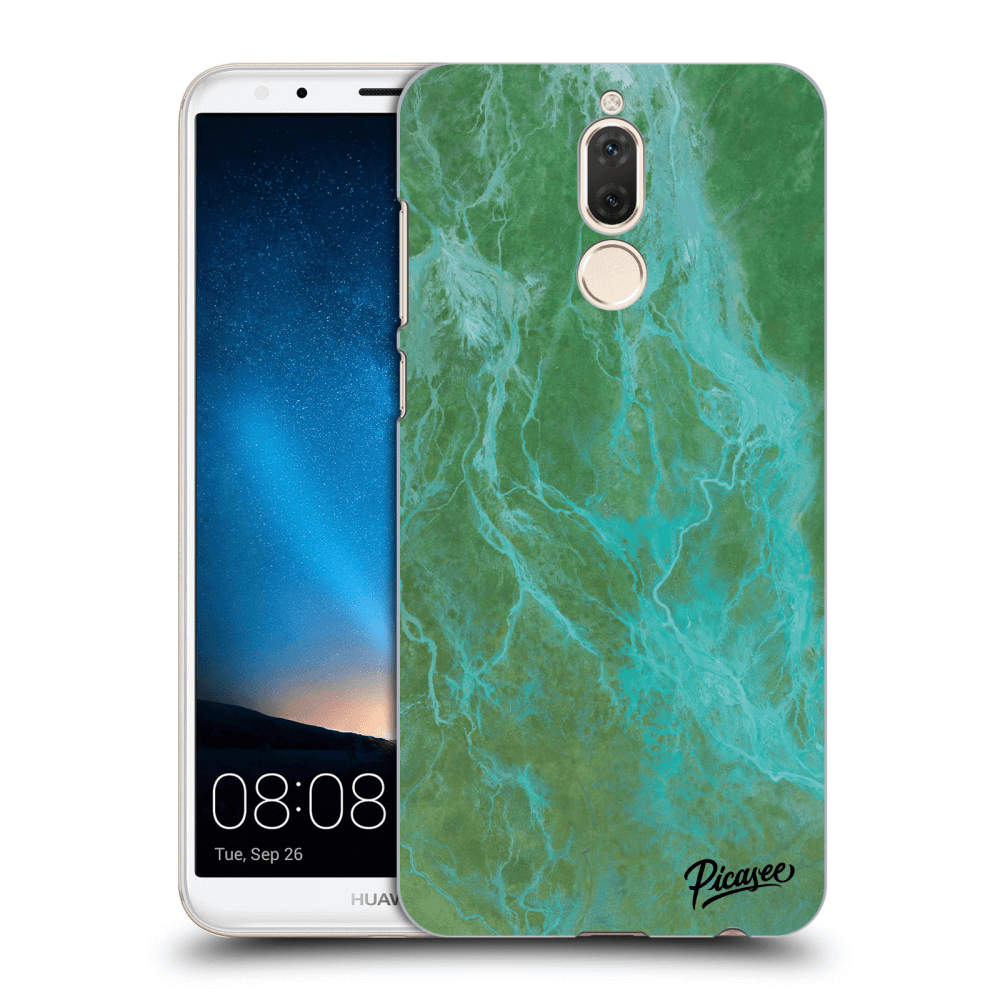 Picasee Huawei Mate 10 Lite Hülle - Milchiges Silikon - Green marble