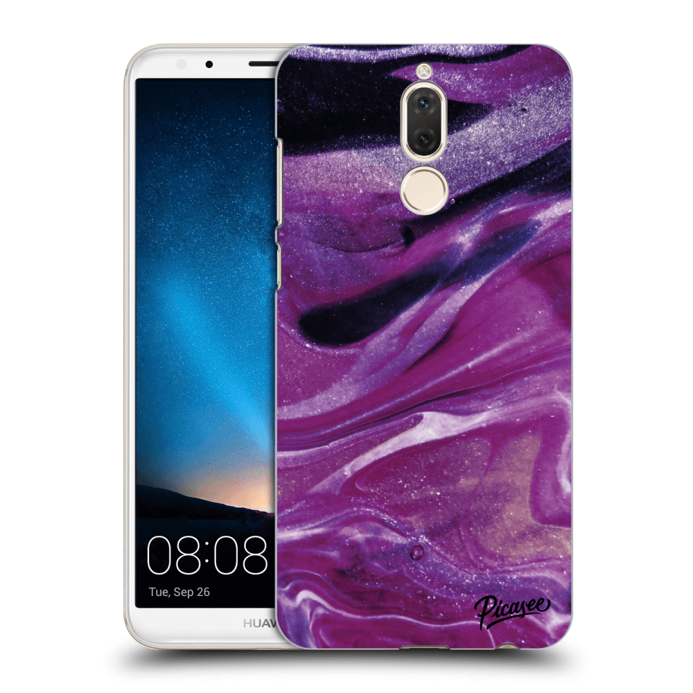Picasee Huawei Mate 10 Lite Hülle - Transparentes Silikon - Purple glitter