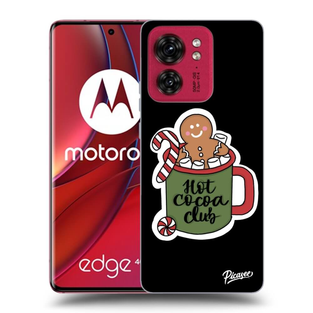 Picasee Motorola Edge 40 Hülle - Schwarzes Silikon - Hot Cocoa Club
