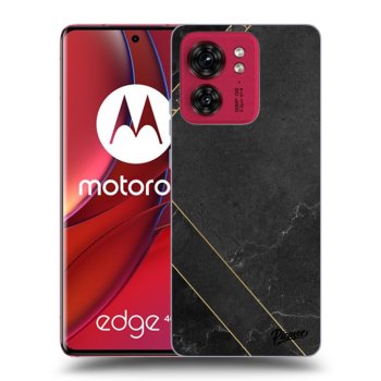 Picasee Motorola Edge 40 Hülle - Schwarzes Silikon - Black tile