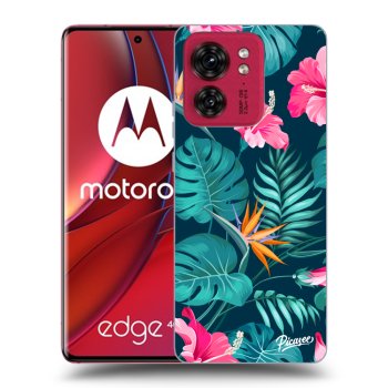 Hülle für Motorola Edge 40 - Pink Monstera