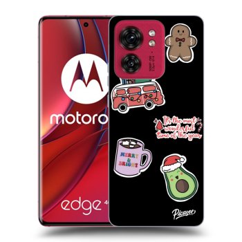 Hülle für Motorola Edge 40 - Christmas Stickers