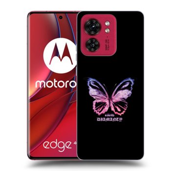 Picasee Motorola Edge 40 Hülle - Schwarzes Silikon - Diamanty Purple