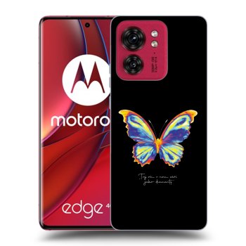 Picasee Motorola Edge 40 Hülle - Schwarzes Silikon - Diamanty Black