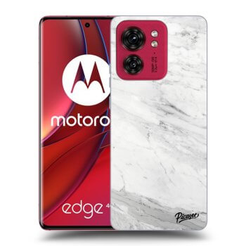 Hülle für Motorola Edge 40 - White marble