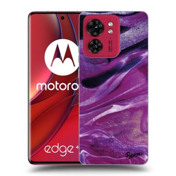 Hülle für Motorola Edge 40 - Purple glitter