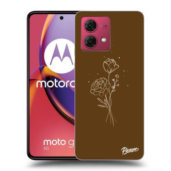 Hülle für Motorola Moto G84 5G - Brown flowers