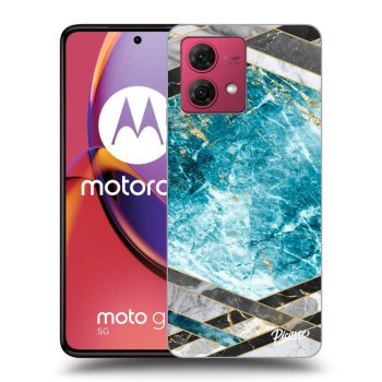 Hülle für Motorola Moto G84 5G - Blue geometry