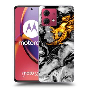 Picasee Motorola Moto G84 5G Hülle - Schwarzes Silikon - Black Gold 2