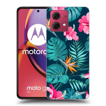 Hülle für Motorola Moto G84 5G - Pink Monstera