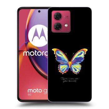 Picasee Motorola Moto G84 5G Hülle - Schwarzes Silikon - Diamanty Black