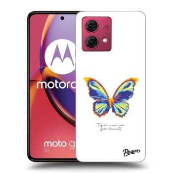 Picasee Motorola Moto G84 5G Hülle - Schwarzes Silikon - Diamanty White