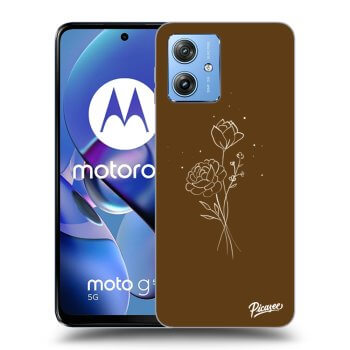 Hülle für Motorola Moto G54 5G - Brown flowers