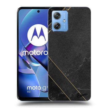 Picasee Motorola Moto G54 5G Hülle - Schwarzes Silikon - Black tile