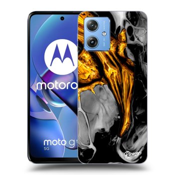 Picasee Motorola Moto G54 5G Hülle - Schwarzes Silikon - Black Gold
