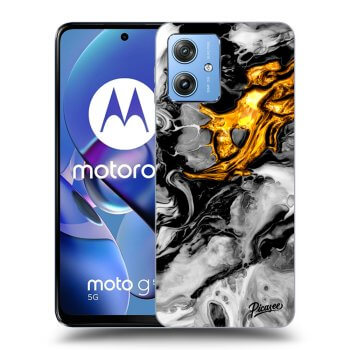 Picasee Motorola Moto G54 5G Hülle - Schwarzes Silikon - Black Gold 2