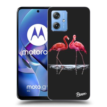 Hülle für Motorola Moto G54 5G - Flamingos zu zweit