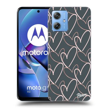 Picasee Motorola Moto G54 5G Hülle - Schwarzes Silikon - Lots of love