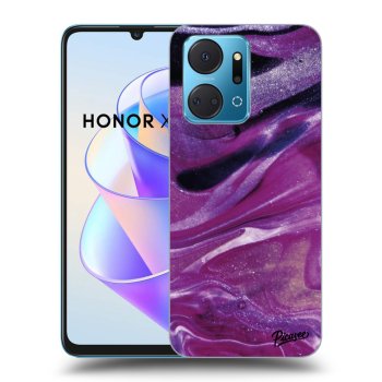 Hülle für Honor X7a - Purple glitter