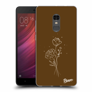 Picasee Xiaomi Redmi Note 4 Global LTE Hülle - Transparentes Silikon - Brown flowers